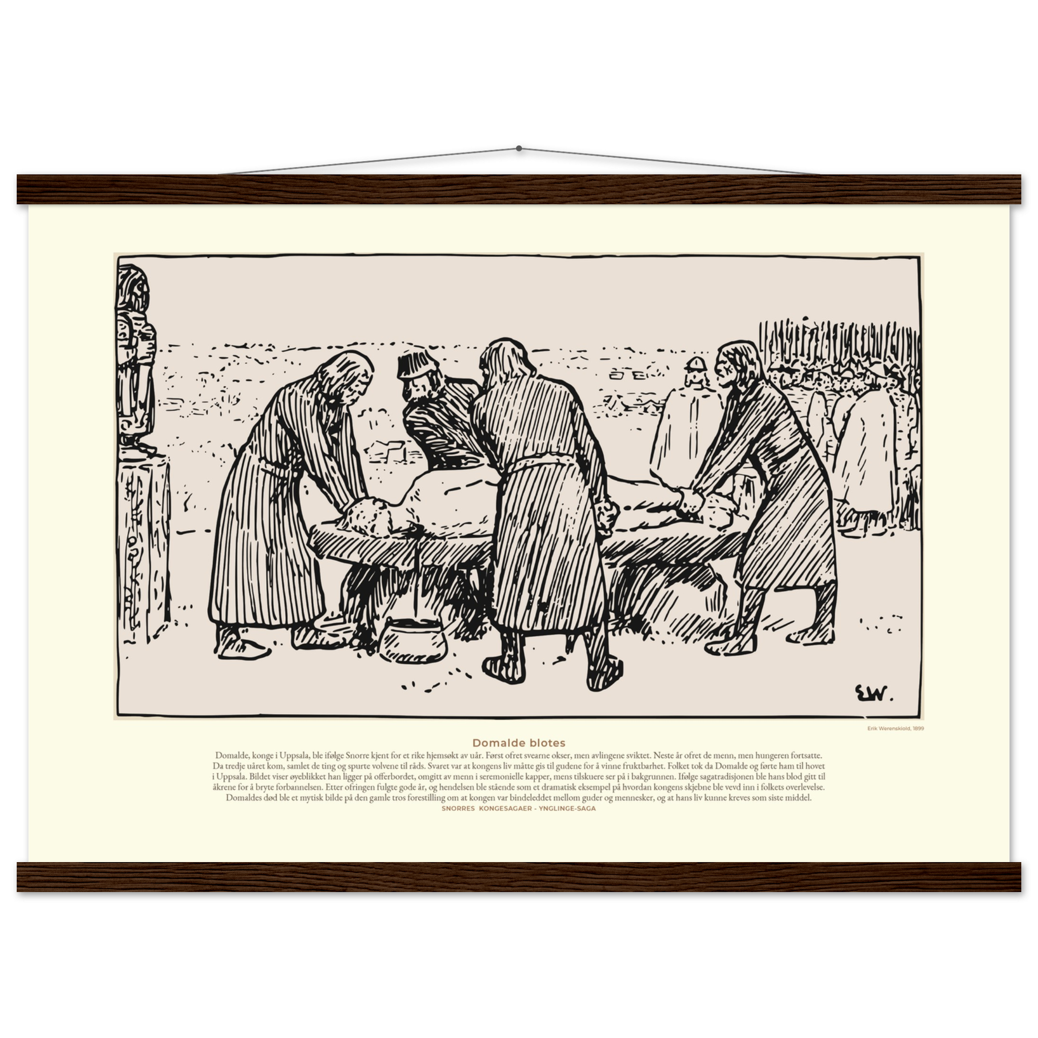 1045-Klassisk plakat i halvmatt papir med plakatlist