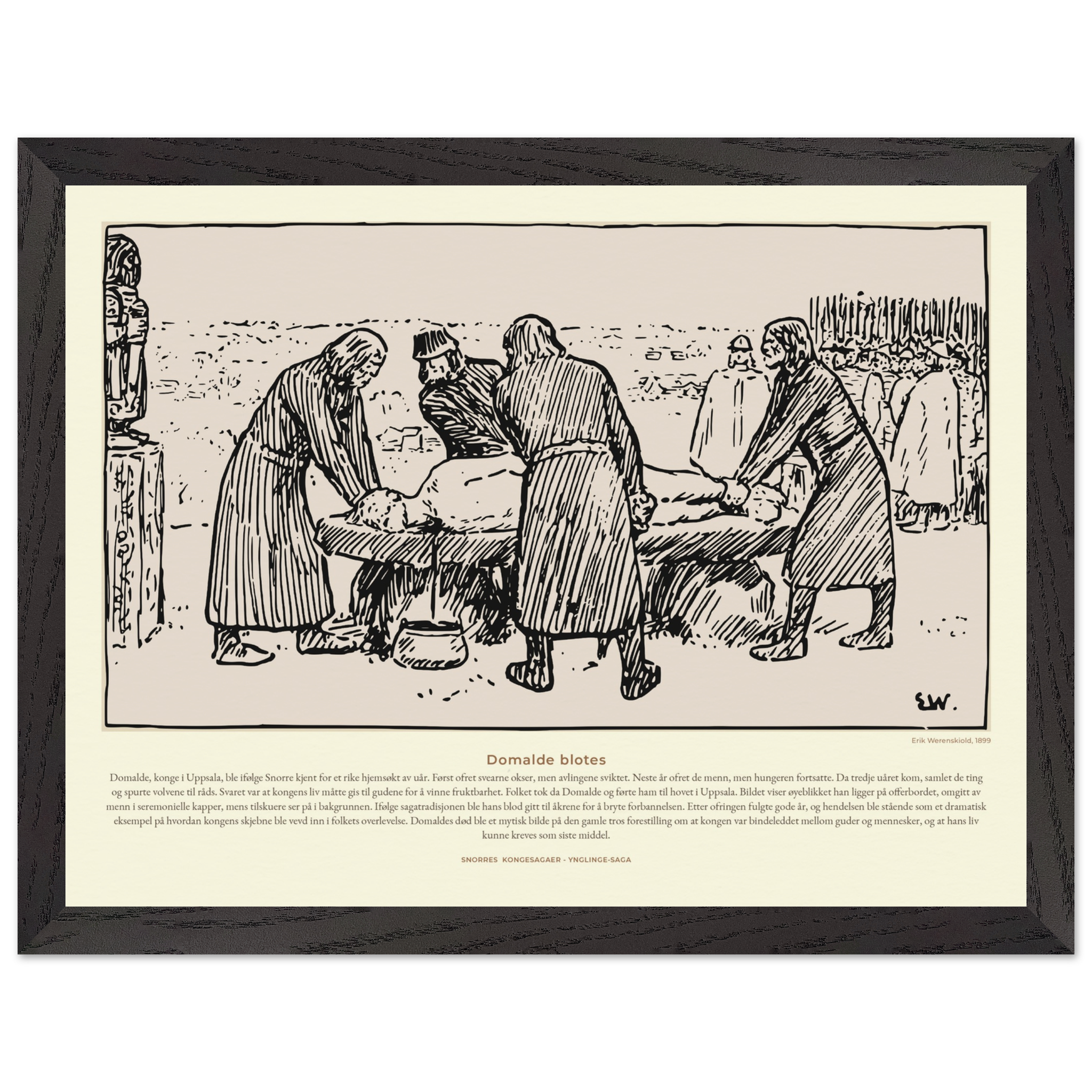 1021-Premium plakat i matt papir i gallerikvalitet med ask/eik treramme