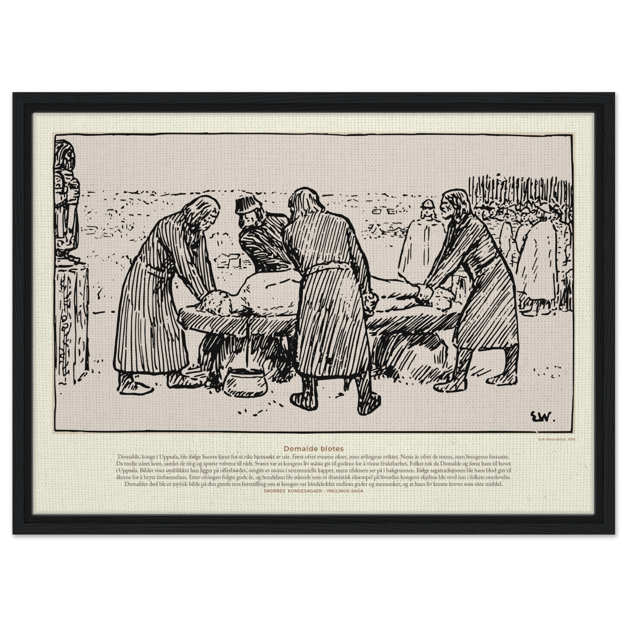 1052-Lerretsbilde, innrammet