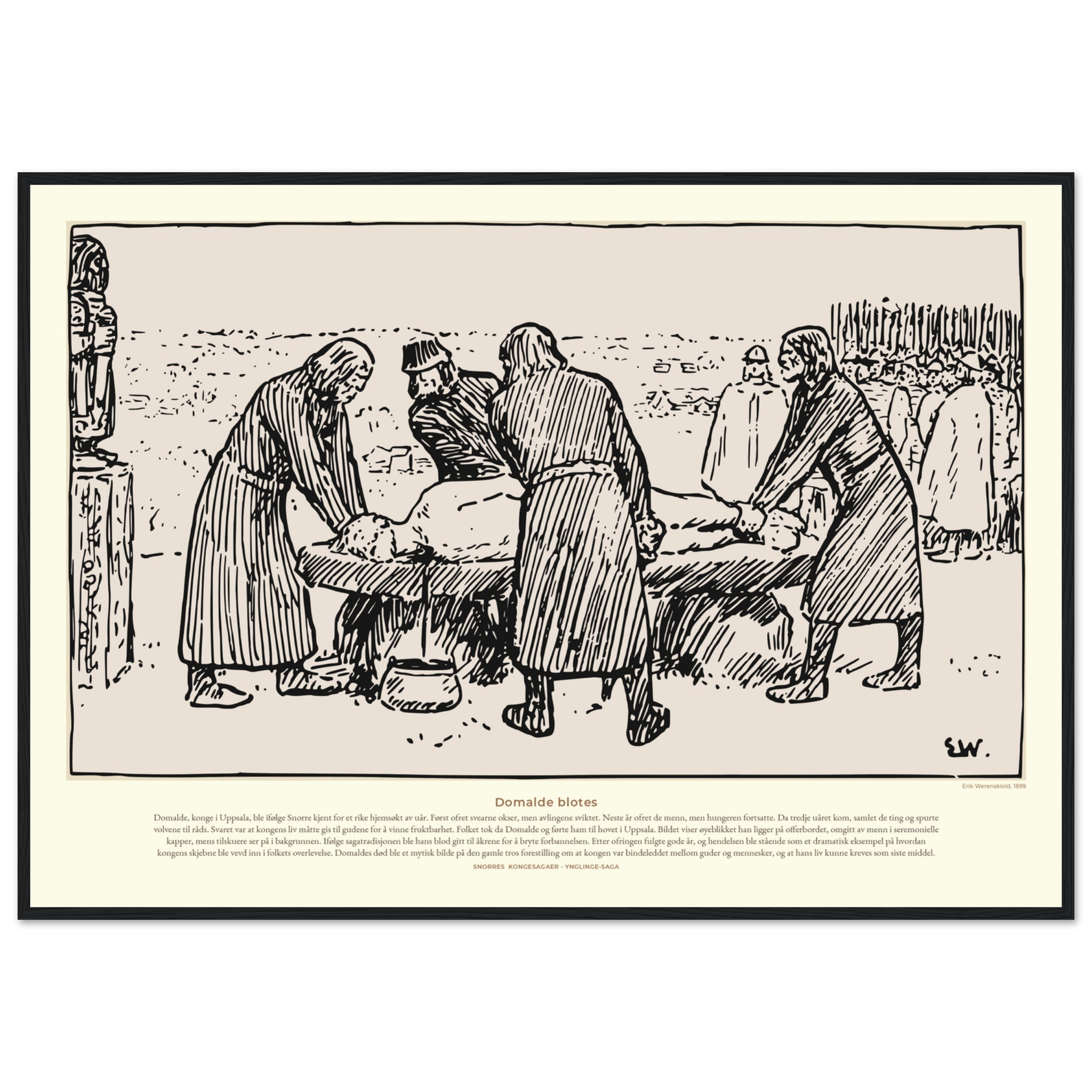 1013-Klassisk plakat i matt papir med treramme