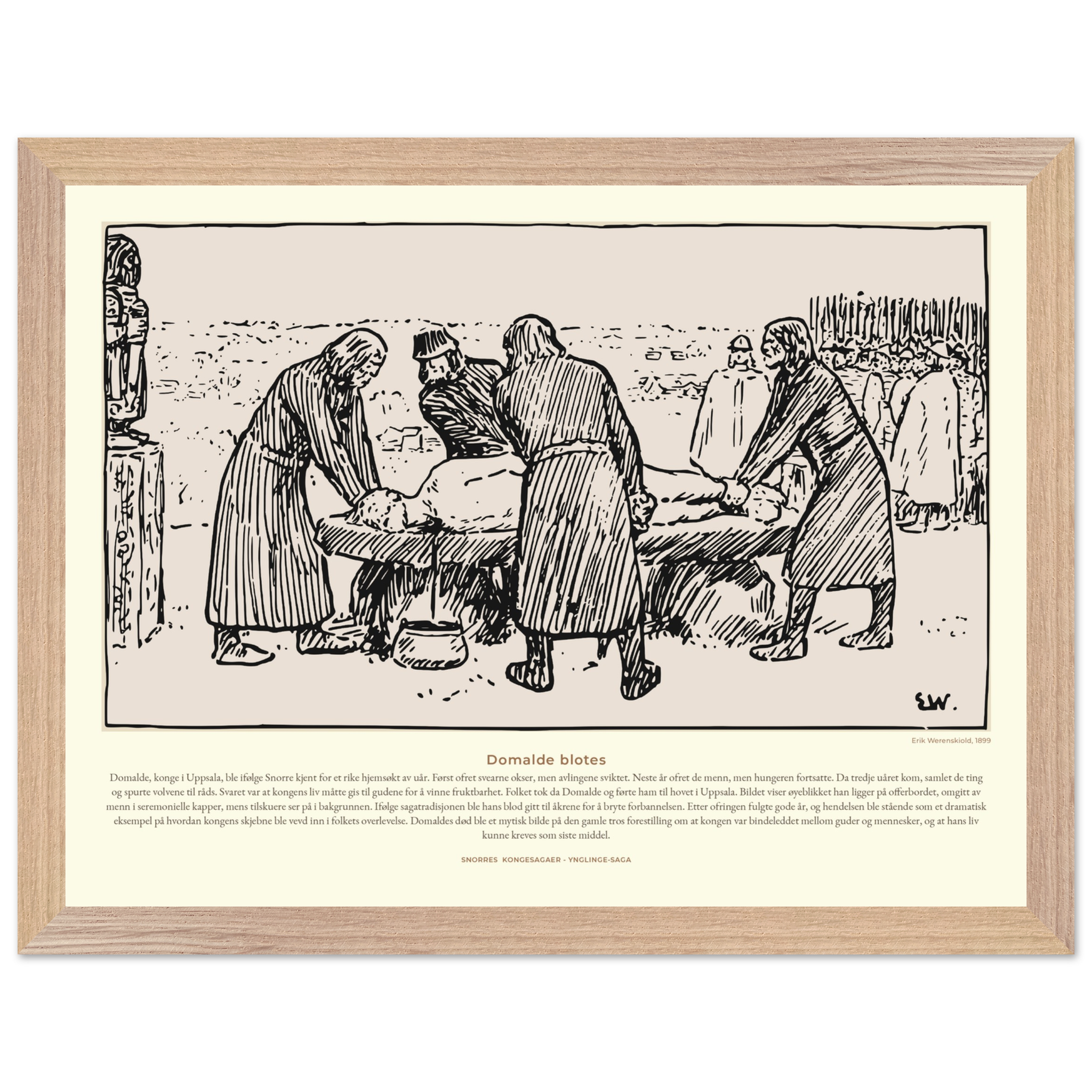 1023-Plakat i premium halvmatt papir med ask/eik treramme