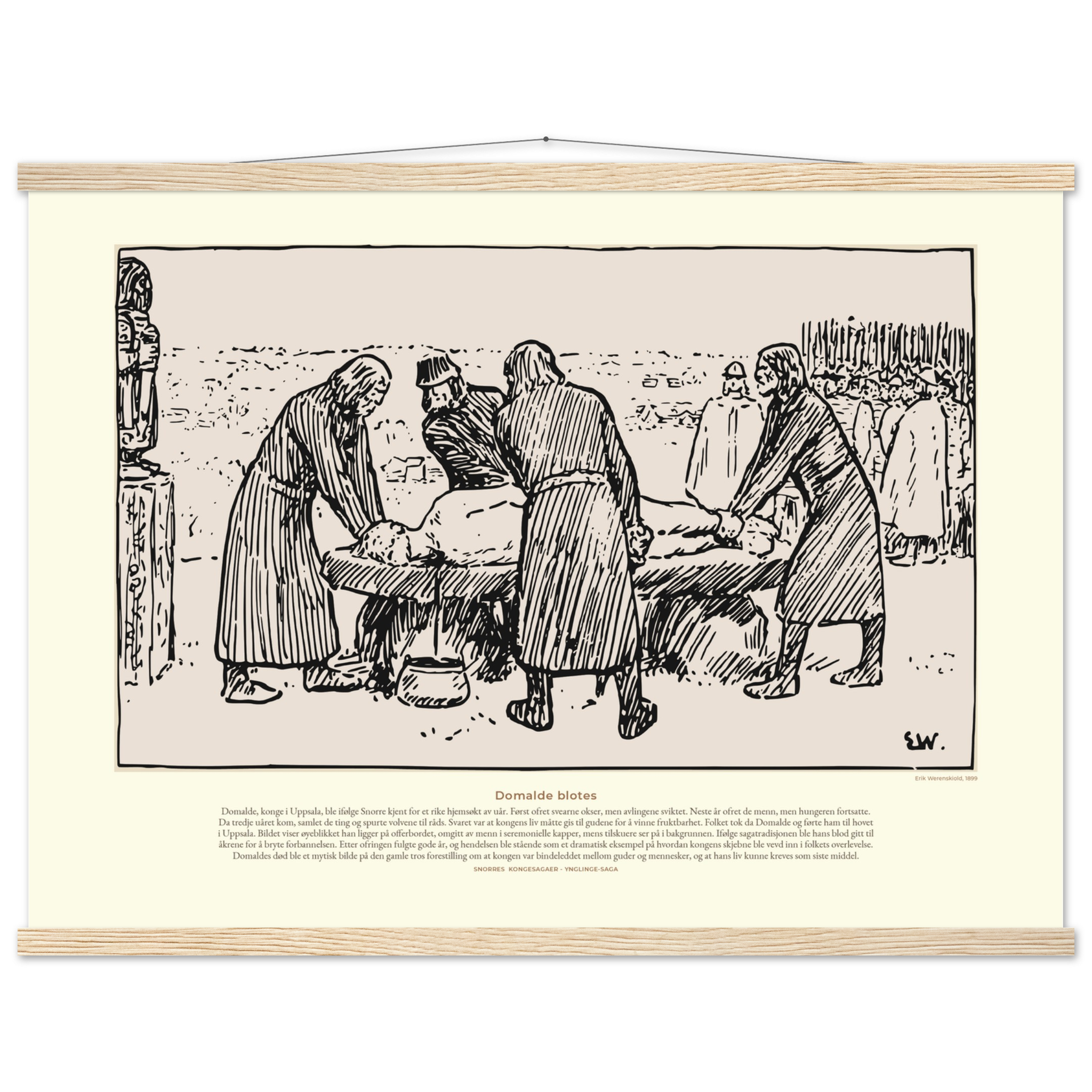 1043-Klassisk plakat i matt papir med plakatlist